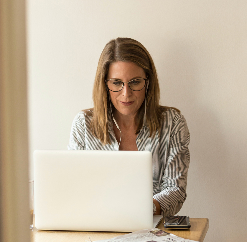 Lady at Computer